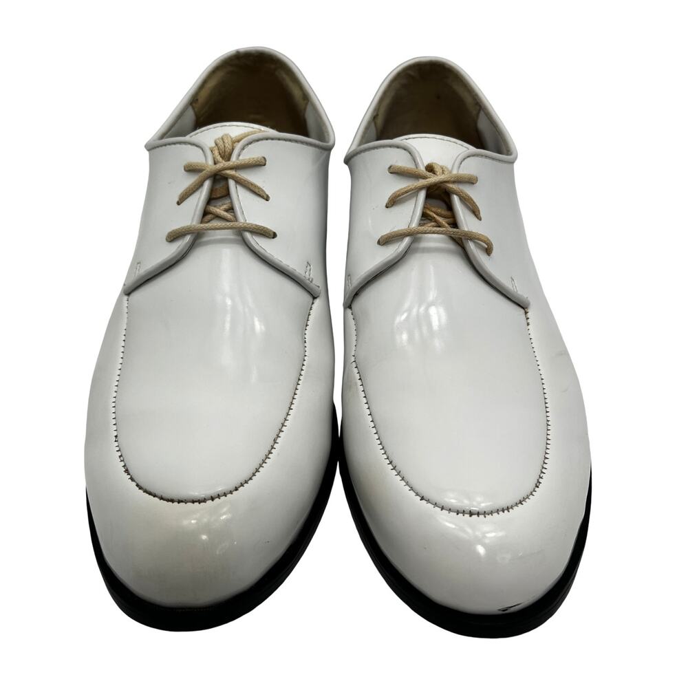 Frederico Leone Max White Upper Round Toe Derby Men 12M Dress Shoes